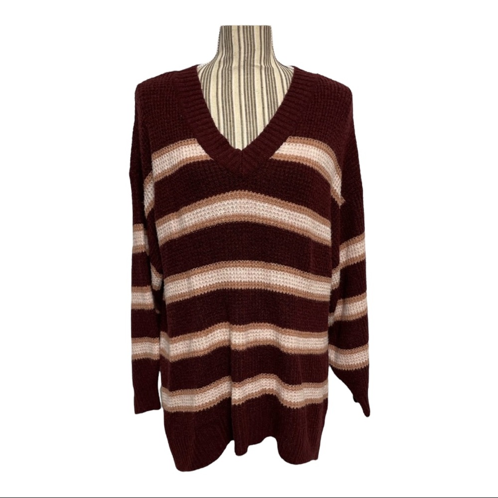 American Eagle striped long sleeve sweater knit medium